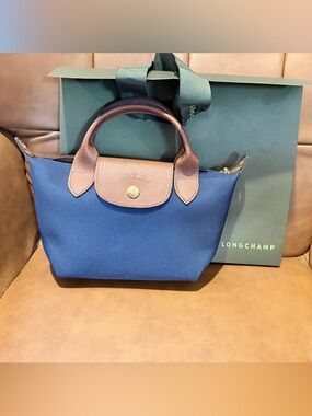Longchamp Custom XS Navy Le Pliage Canvas Bag